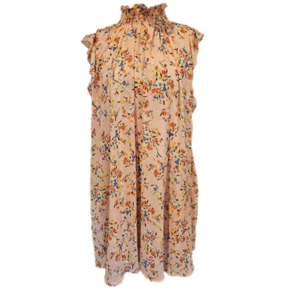 CODE X Mode High Neck Floral Mini Dress Size M NWT - Picture 10 of 14